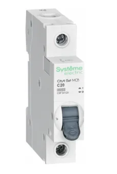 Фото Автоматический выключатель Systeme Electric City9 set ав с, 20 А, 1 Р, 4.5 kА, 230 В C9F34120 