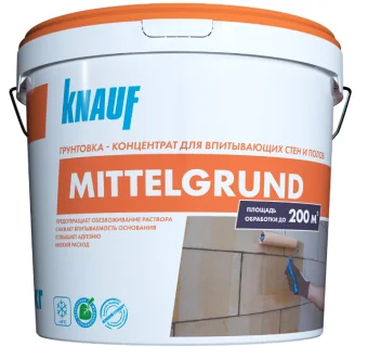 Фото Грунтовка Knauf Миттельгрунд для впитывающих оснований концентрат 10 кг