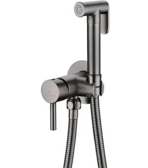 Купить Смеситель встраиваемый с гигиеническим душем Grocenberg GB001BG Графит