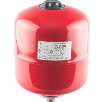 Фото Расширительный бак STOUT STH-0004 на отопление 8 л. (цвет красный)