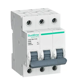 Фото Автоматический выключатель Systeme Electric City9 set ав с 50а 3p 4.5ka 400в C9F34350