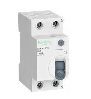 Фото УЗО Systeme Electric City9 set вдт а 2p 63а 30ма тип-a 230в C9R68225