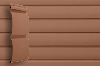 Фото Сайдинг Блок-хаус Color Plus темно-бежевый (3,0м)