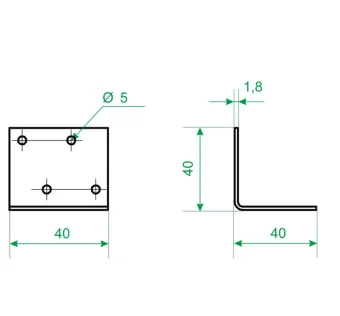 Купить Уголок крепежный анкерный 40х40