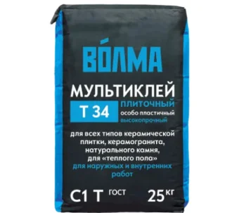 Фото Клей для плитки Волма Мультиклей Т-34 25 кг