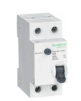 Фото Автоматический выключатель дифференциального тока Systeme Electric АВДТ City9 set 1p+n с, 32 А, 4.5 