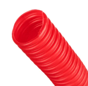Купить Труба гофрированная ПНД, цвет красный, 25мм для труб 16