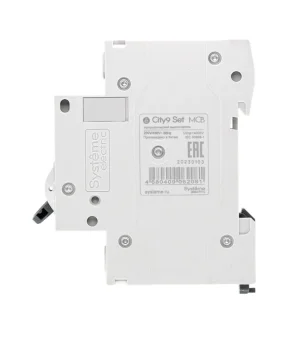 Цена на Автоматический выключатель Systeme Electric City9 set ав с, 63 А, 1 Р, 4.5 kА, 230 В C9F34163   