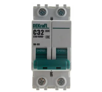 Фото Автоматический выключатель DEKraft ВА101-2P-032A-C