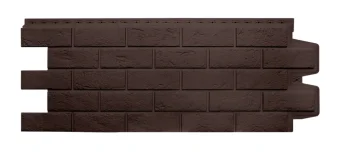 Фото Фасадная панель Состаренный кирпич Classic шоколадный