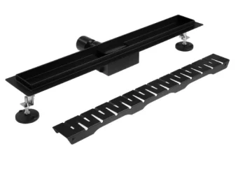 Цена на Душевой трап гидро + сух решетка квадрат, 80 см TIM BAD468002BK черный