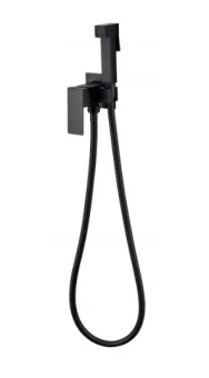 Фото Смеситель встраиваемый с гигиеническим душем Grocenberg GB002 Черный матовый