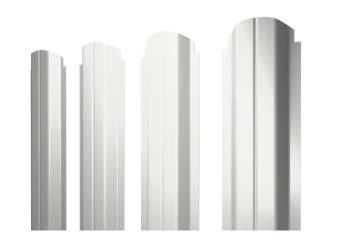 Фото Штакетник П-образный А фигурный 0,45 PE RAL 9003 сигнальный белый