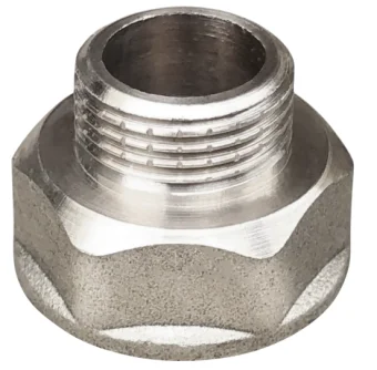 Фото Переходник 1"x1/2" ВР-НР мм никелированная латунь VF.592.N.100.012