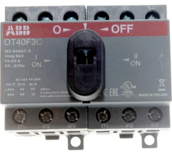 Цена на Реверсивный рубильник ABB OT40F3C 40A 