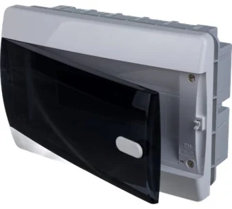 Цена на Бокс IEK TEKFOR ЩРВ-П-12 IP41 черная прозрачная дверь