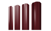 Штакетник М-образный А фигурный 0,45 PE-Double RAL 3005 красное вино
