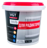 Эмаль для радиаторов VGT ВД АК 1179 "Профи", супербелая 1 кг  Эмаль для радиаторов VGT ВД АК 1179 "Профи", супербелая 1 кг