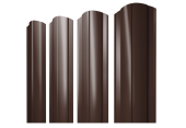 Штакетник Круглый фигурный 0,45 PE-Double RAL 8017 шоколад