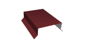 Парапетная крышка прямая 100мм 0,4 PE с пленкой RAL 3005 красное вино (2,5м)