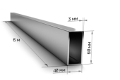 Труба профильная 60х40х3 мм прямоугольная 6 метров Труба профильная 60х40х3 мм прямоугольная 6 метров