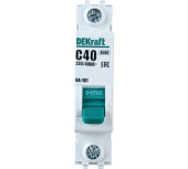 Автоматический выключатель DEKraft ВА101-1P-040A-C