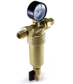 Фильтр тонкой очистки промывной с манометром, для горячей воды Tim 3/4