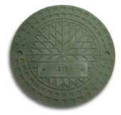 Люк  полимерно-композитный для колодца 315 П (зеленый) 