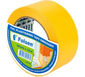 Cтроительная лента PVC Folsen желтая 50мм x 33м