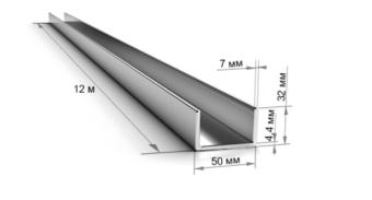 Фото Швеллер 50х30х4 12 метров