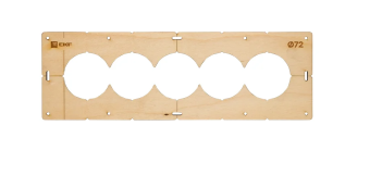 Фото Шаблон для подрозетников Expert (5 отверстий; 72 мм) EKF sh-d72-5