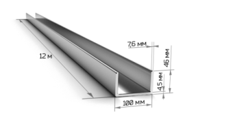 Фото Швеллер 100х50х4 12 метров