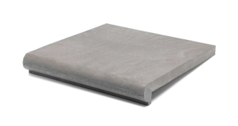 Фото Ступень фронтальная для лестниц Флоренция 36х33 см, цвет серый