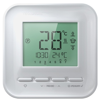 Фото Терморегулятор для теплого пола ТеплоЛюкс 520 белый