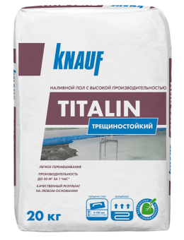 Фото Наливной пол универсальный Knauf Титалин самовыравнивающийся быстротвердеющий 20 кг