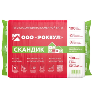 Фото Rockwool Скандик 100х600х800 мм