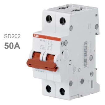 Купить Рубильник ABB SD202/50 рычаг красный