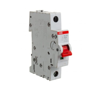 Фото Рубильник ABB 1 полюс SD201/40 рычаг красный