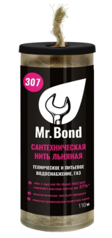 Фото Нить для герметизации резьбы Mr.Bond 307 льняная 110 м