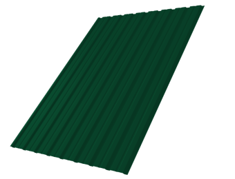 Фото Профнастил С10B 0,4 PE RAL 6005 зеленый мох