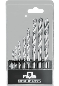 Фото Набор сверл по металлу HSS угол заточки 118° пласт. кейс 8 шт. (3-4-5-6-7-8-9-10мм)