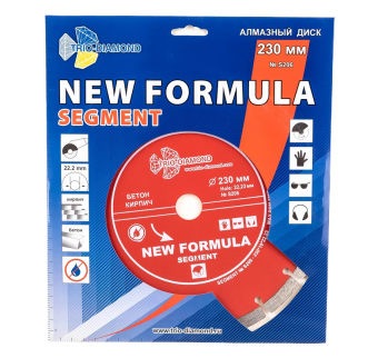 Купить Алмазный отрезной диск 230 мм NEW FORMULA S206  Сегментный 