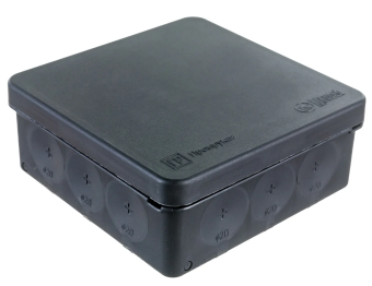 Купить Коробка распределительная 100х100х40 двухкомпонентная безгалогенная (HF) Черная