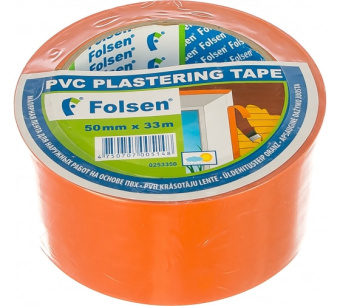 Фото Cтроительная лента PVC Folsen оранжевая 50мм x 33м