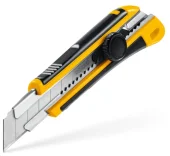 Нож с винтовым фиксатором Stayer HERCULES-25 сегментированные лезвия 25 мм Нож с винтовым фиксатором Stayer HERCULES-25 сегментированные лезвия 25 мм