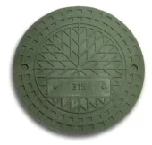 Люк  полимерно-композитный для колодца 315 П (зеленый) 