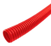 Труба гофрированная ПНД, цвет красный, 32мм для труб 25