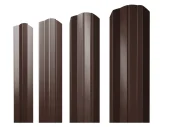Штакетник М-образный А фигурный 0,45 PE-Double RAL 8017 шоколад