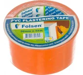 Cтроительная лента PVC Folsen оранжевая 50мм x 33м