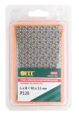 Губка алмазная для сухого шлифования FIT 90х55 мм, Р120 Губка алмазная для сухого шлифования FIT 90х55 мм, Р120